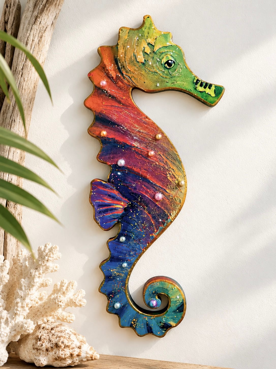 Caballito de mar colorido 