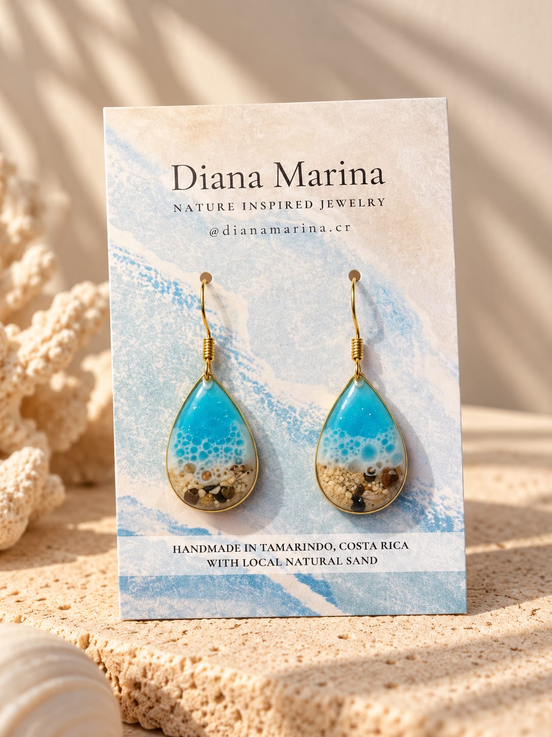 Aretes gotas del mar